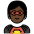 Superhero Dark Skin Tone Emoji from OpenMoji Set