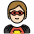 Superhero Light Skin Tone Emoji from OpenMoji Set