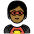 Superhero Medium Dark Skin Tone Emoji from OpenMoji Set