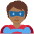 Superhero Medium Dark Skin Tone Emoji from Twemoji Set