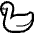 Swan High Contrast Emoji from Fluent Emoji High Contrast Set