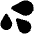 Sweat Droplets High Contrast Emoji from Fluent Emoji High Contrast Set