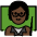 Teacher Dark Skin Tone Emoji from OpenMoji Set