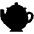 Teapot High Contrast Emoji from Fluent Emoji High Contrast Set