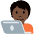 Technologist Dark Skin Tone Emoji from Twemoji Set