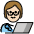 Technologist Light Skin Tone Emoji from OpenMoji Set