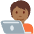 Technologist Medium Dark Skin Tone Emoji from Twemoji Set