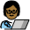Technologist Medium Dark Skin Tone Emoji from OpenMoji Set