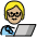 Technologist Medium Light Skin Tone Emoji from OpenMoji Set