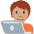 Technologist Medium Skin Tone Emoji from Twemoji Set