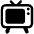 Television High Contrast Emoji from Fluent Emoji High Contrast Set