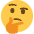 Thinking Face Emoji from Twemoji Set