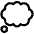 Thought Balloon High Contrast Emoji from Fluent Emoji High Contrast Set