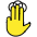 Three Finger Operation Emoji from OpenMoji Set