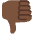 Thumbs Down Dark Skin Tone Emoji from Twemoji Set