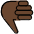 Thumbs Down Dark Skin Tone Emoji from OpenMoji Set