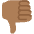 Thumbs Down Medium Dark Skin Tone Emoji from Twemoji Set