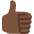 Thumbs Up Dark Skin Tone Emoji from Twemoji Set