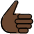 Thumbs Up Dark Skin Tone Emoji from OpenMoji Set