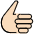 Thumbs Up Light Skin Tone Emoji from OpenMoji Set