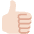 Thumbs Up Light Skin Tone Emoji from Twemoji Set