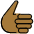 Thumbs Up Medium Dark Skin Tone Emoji from OpenMoji Set