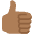 Thumbs Up Medium Dark Skin Tone Emoji from Twemoji Set