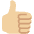 Thumbs Up Medium Light Skin Tone Emoji from Twemoji Set