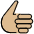 Thumbs Up Medium Light Skin Tone Emoji from OpenMoji Set