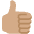 Thumbs Up Medium Skin Tone Emoji from Twemoji Set