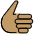 Thumbs Up Medium Skin Tone Emoji from OpenMoji Set