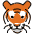Tiger Face Emoji from OpenMoji Set
