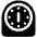 Timer Clock High Contrast Emoji from Fluent Emoji High Contrast Set