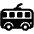 Trolleybus High Contrast Emoji from Fluent Emoji High Contrast Set