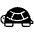 Turtle High Contrast Emoji from Fluent Emoji High Contrast Set