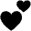Two Hearts High Contrast Emoji from Fluent Emoji High Contrast Set