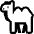 Two Hump Camel High Contrast Emoji from Fluent Emoji High Contrast Set