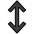 Up Down Black Arrow Emoji from OpenMoji Set