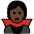 Vampire Dark Skin Tone Emoji from OpenMoji Set