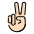 Victory Hand Light Skin Tone Emoji from OpenMoji Set