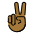 Victory Hand Medium Dark Skin Tone Emoji from OpenMoji Set