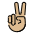 Victory Hand Medium Light Skin Tone Emoji from OpenMoji Set