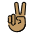 Victory Hand Medium Skin Tone Emoji from OpenMoji Set