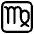 Virgo High Contrast Emoji from Fluent Emoji High Contrast Set