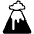 Volcano High Contrast Emoji from Fluent Emoji High Contrast Set