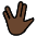 Vulcan Salute Dark Skin Tone Emoji from OpenMoji Set