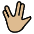 Vulcan Salute Medium Light Skin Tone Emoji from OpenMoji Set