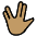 Vulcan Salute Medium Skin Tone Emoji from OpenMoji Set