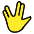 Vulcan Salute Emoji from OpenMoji Set