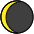 Waning Crescent Moon Emoji from OpenMoji Set